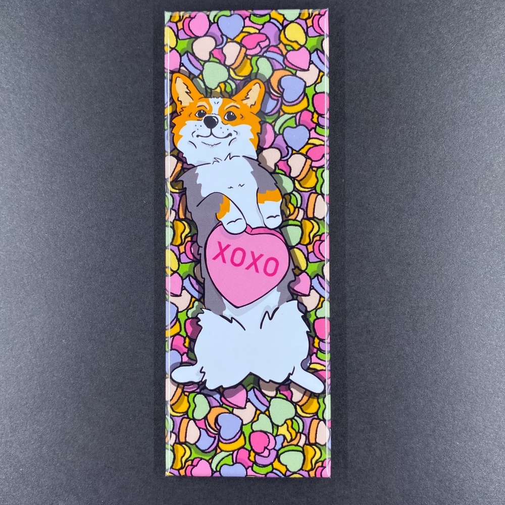Red Headed Tricolor Corgi Valentine's Day Magnet Holiday Dog Decor Gift
